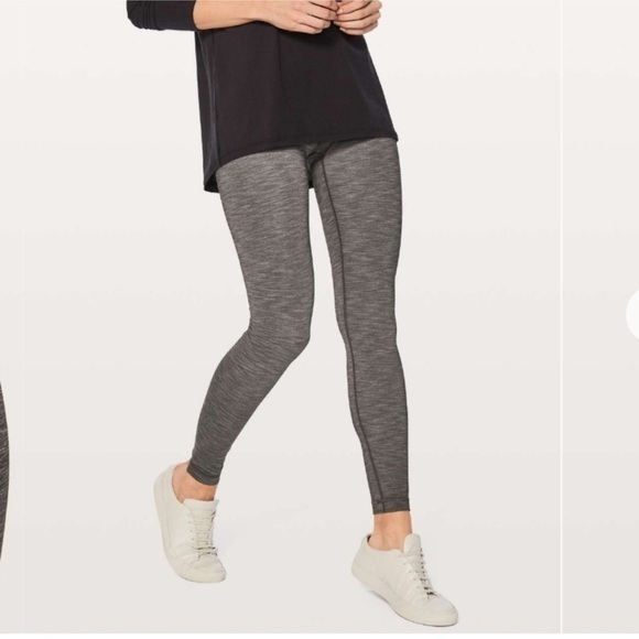 EUC Lululemon Wunder Under Hi-Rise Tight Full-On Luxtreme 28" Heathered Black 4 - Picture 1 of 14